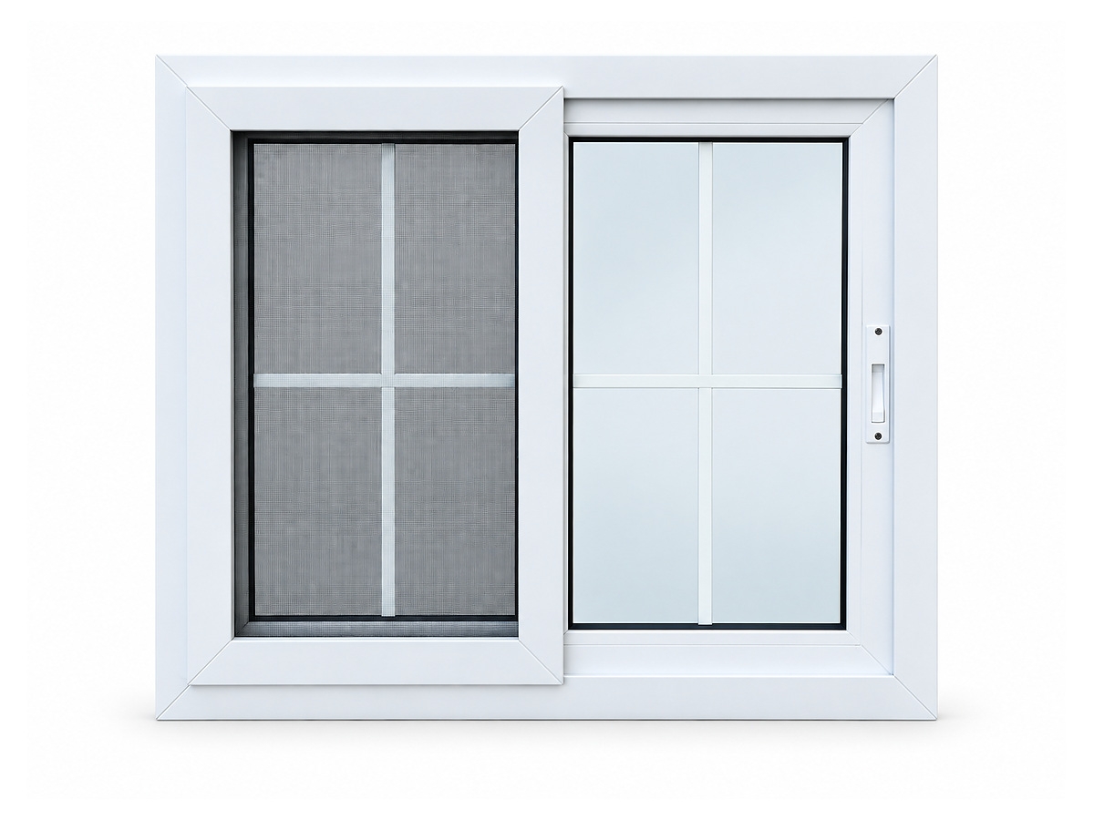 UPVC Sliding Window with Decorative Grilles