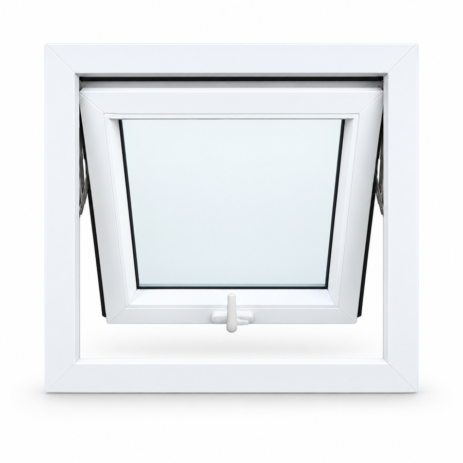 White UPVC Awning Window