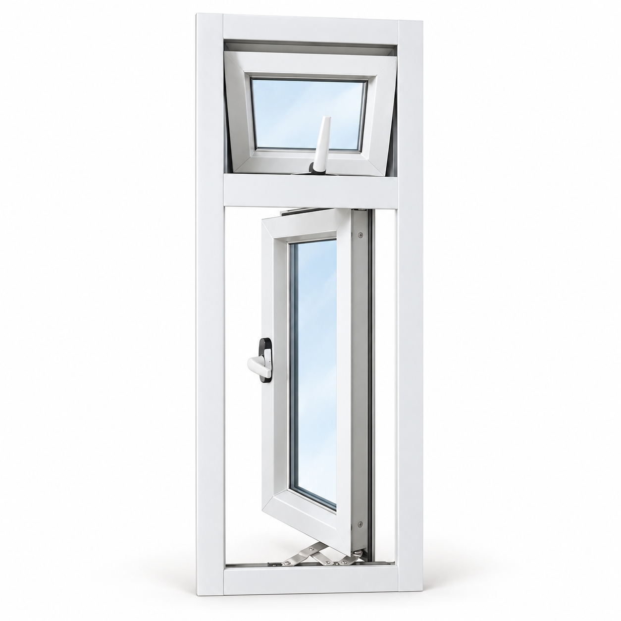 White Aluminum Awning and Casement Window