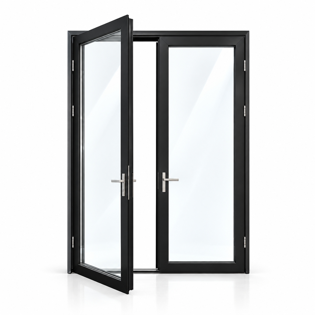 Black Aluminum Double Casement Door