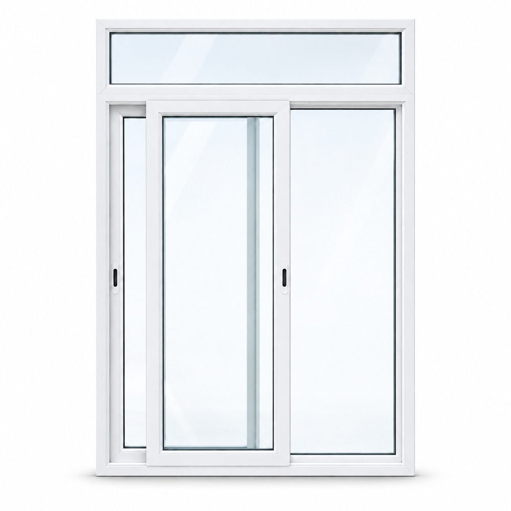 60 Series UPVC Sliding Door with Fixed Toplight