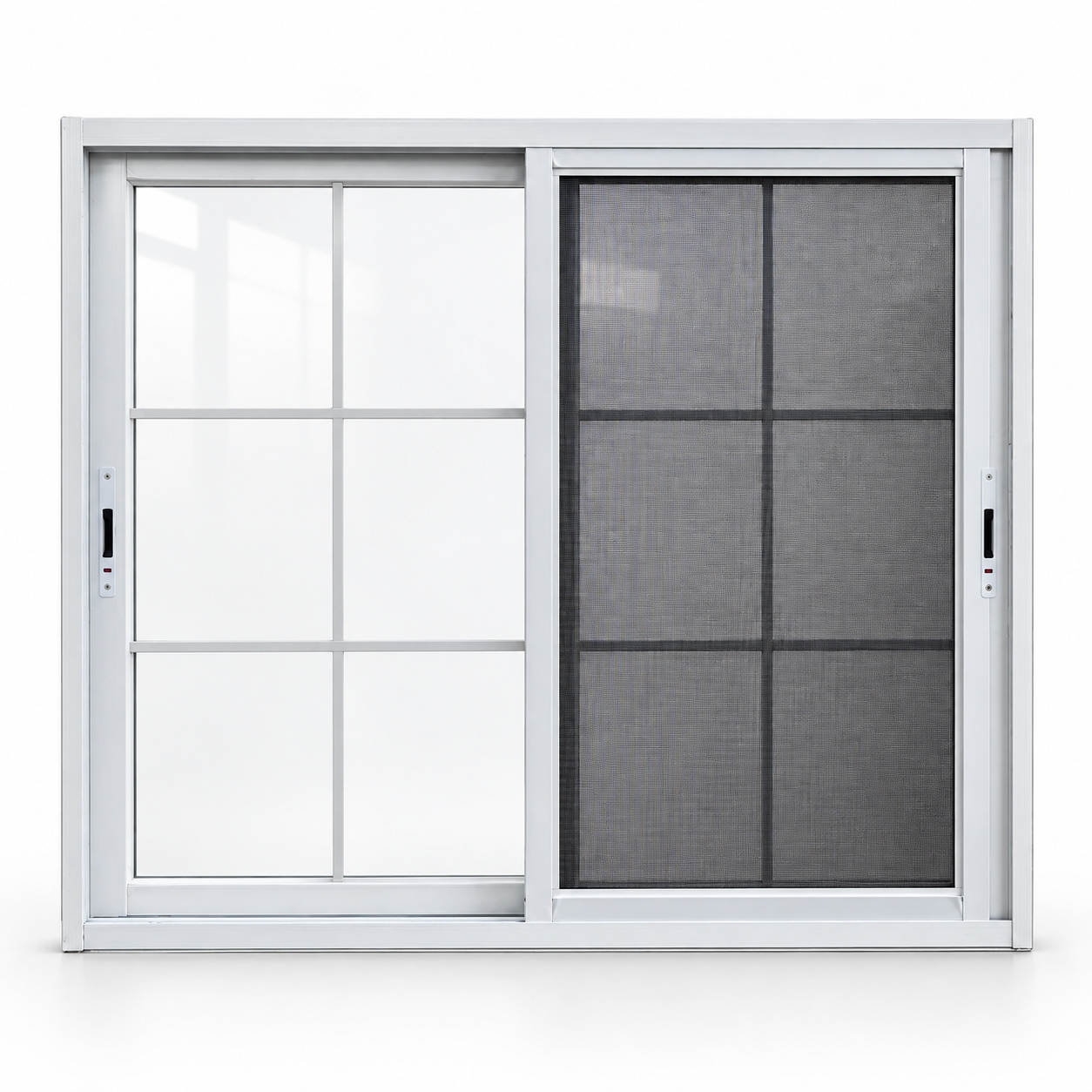White Sliding Window with Grille