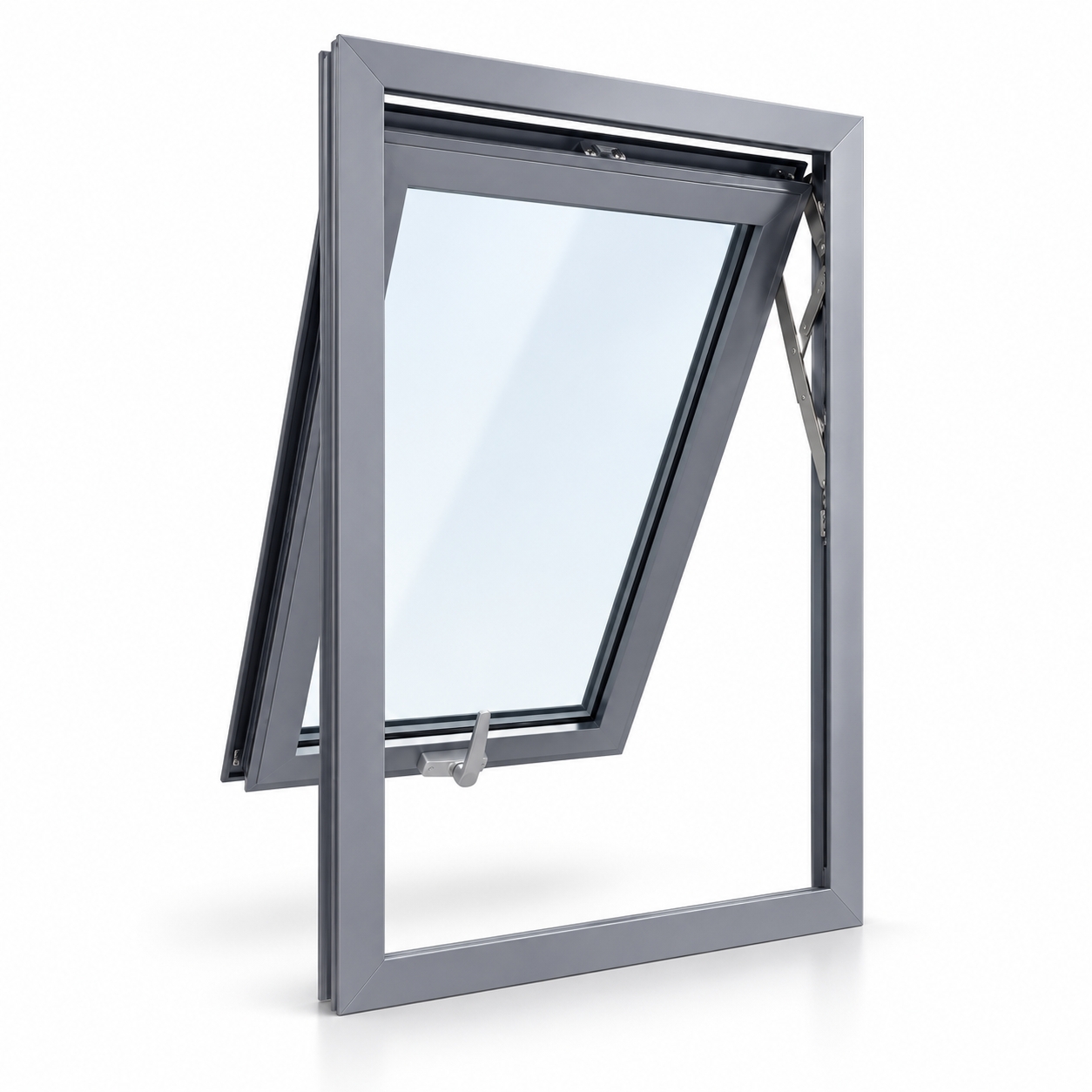 Silver Aluminum Awning Window