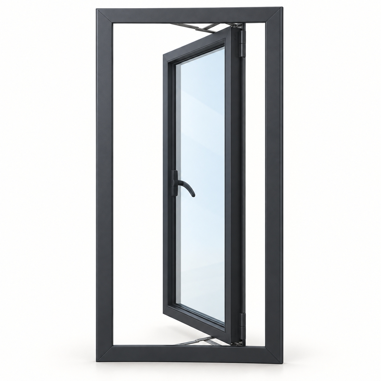 Black Aluminum Single Casement Window