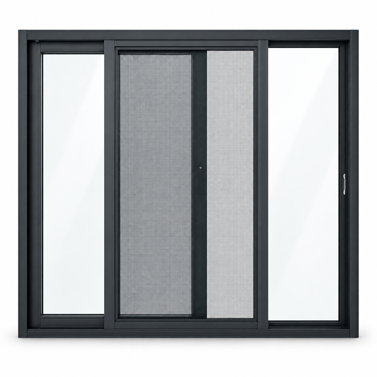 Black Sliding Window with Mosquito Screen
