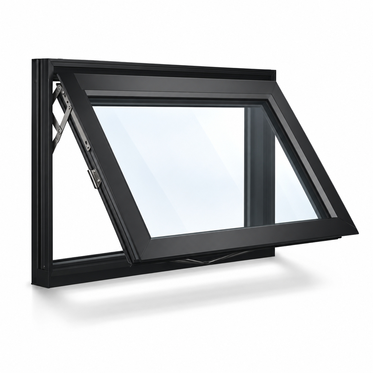 Black Aluminum Top-Hung Window