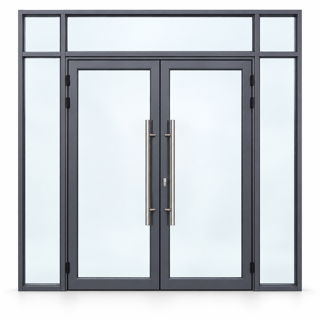 Commercial Double Aluminum Glass Floor Spring Entrance Door