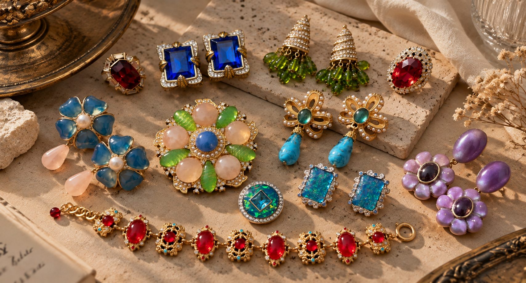 5.Art glasses New Vintage Jewelry
